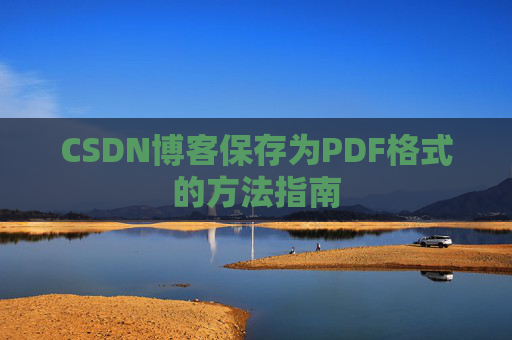 CSDN博客保存为PDF格式的方法指南